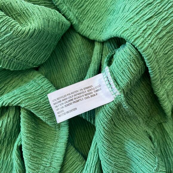 Ava & Viv Green Textured A Line Flutter Sleeve Dress Plus Size 3X Pockets - Picture 8 of 9